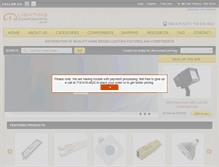 Tablet Screenshot of lightingcomponents.us